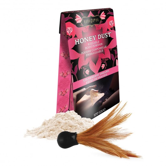 Пудра для тела Honey Dust Body Powder с ароматом клубники - 28 гр. - Kama Sutra - купить с доставкой в Новочебоксарске