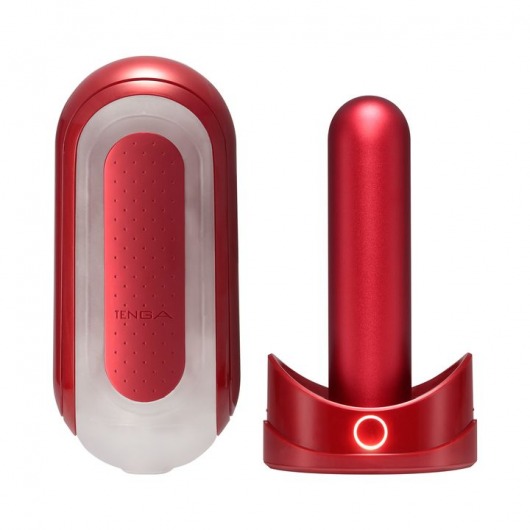 Красный мастурбатор Flip Zero Red   Warmer с подогревом - Tenga - в Новочебоксарске купить с доставкой