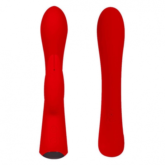 Красный вибромассажер-кролик 5  Silicone Bunny Love - 19,1 см. - Erokay