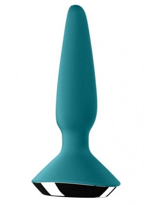 Бирюзовая анальная пробка с вибрацией Satisfyer Plug-ilicious 1 - 13,5 см. - Satisfyer