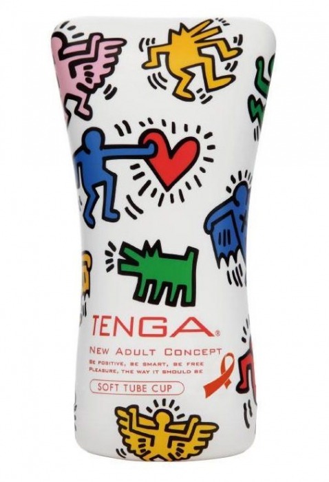 Мастурбатор-туба Keith Haring Soft Tube CUP - Tenga - в Новочебоксарске купить с доставкой