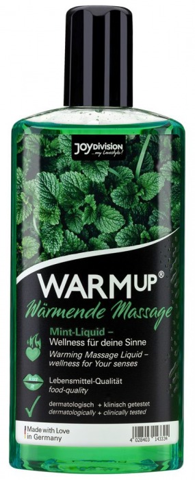 Массажное масло WARMup Mint с ароматом мяты - 150 мл. - Joy Division - купить с доставкой в Новочебоксарске