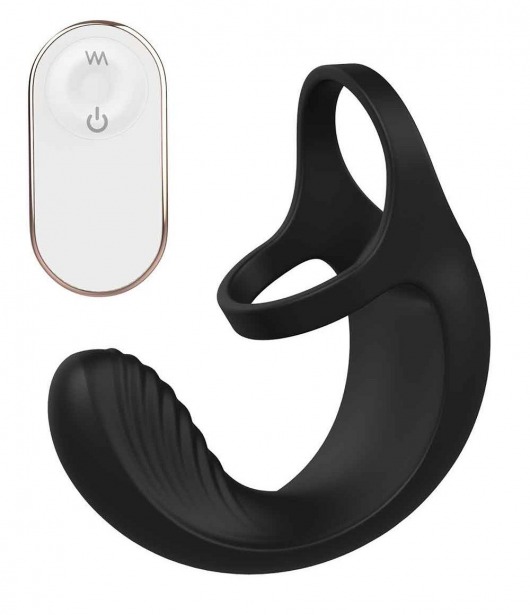 Черный анальный стимулятор с эрекционными кольцами Remote Couple Teaser - Dream Toys - в Новочебоксарске купить с доставкой