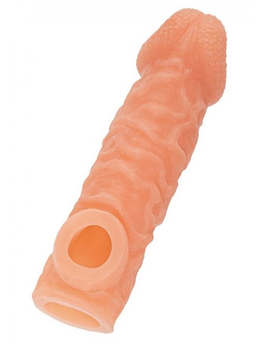 Телесная закрытая насадка с шершавой головкой Cock Sleeve Size S - 13,8 см. - KOKOS - в Новочебоксарске купить с доставкой