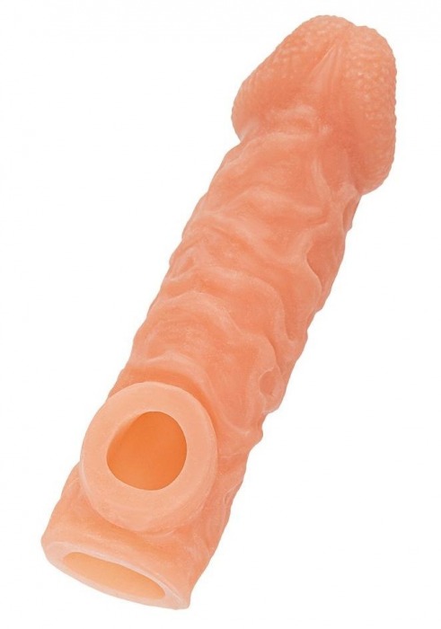 Телесная закрытая насадка с шершавой головкой Cock Sleeve Size M - 15,6 см. - KOKOS - в Новочебоксарске купить с доставкой