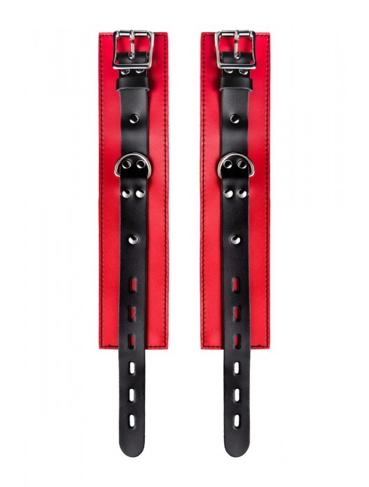 Красно-черные оковы на ноги из кожи - ToyFa - купить с доставкой в Новочебоксарске