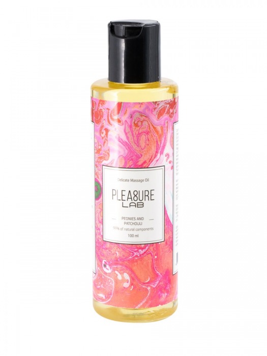 Массажное масло Pleasure Lab Delicate с ароматом пиона и пачули - 100 мл. - Pleasure Lab - купить с доставкой в Новочебоксарске