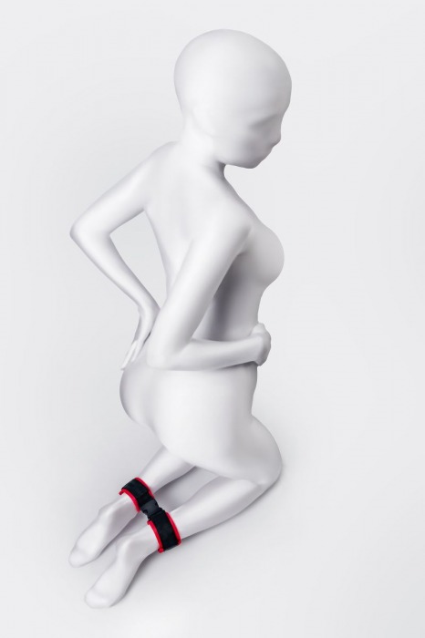 Красно-черные велюровые оковы Anonymo - ToyFa - купить с доставкой в Новочебоксарске