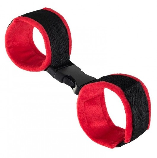 Красно-черные велюровые оковы Anonymo - ToyFa - купить с доставкой в Новочебоксарске