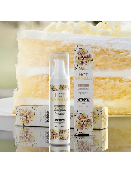 Разогревающее массажное масло с ароматом ванили Gourmet Hot Vanilla - 50 мл. - Exsens - купить с доставкой в Новочебоксарске