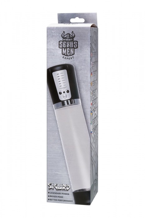 Прозрачная автоматическая помпа для пениса Sigurd - Sexus - в Новочебоксарске купить с доставкой