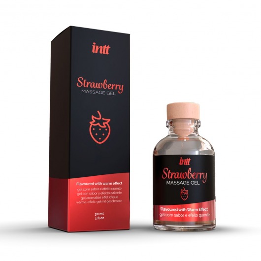 Массажный гель с ароматом клубники Strawberry - 30 мл. - INTT - купить с доставкой в Новочебоксарске
