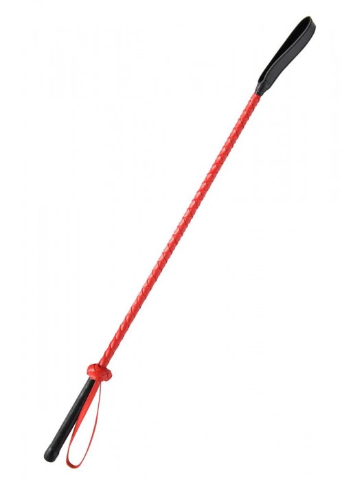 Красно-черный гладкий стек - 71 см. - Fetish Tentation - купить с доставкой в Новочебоксарске