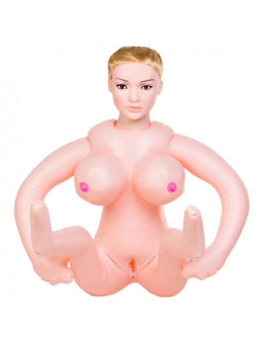 Надувная секс-кукла с реалистичной головой и поднятыми ножками - ToyFa - в Новочебоксарске купить с доставкой