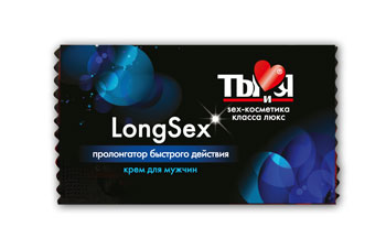 Пролонгирующий крем LongSex в одноразовой упаковке - 1,5 гр. - Биоритм - купить с доставкой в Новочебоксарске