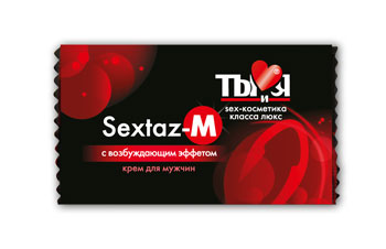 Возбуждающий крем Sextaz-M для мужчин в одноразовой упаковке - 1,5 гр. - Биоритм - купить с доставкой в Новочебоксарске