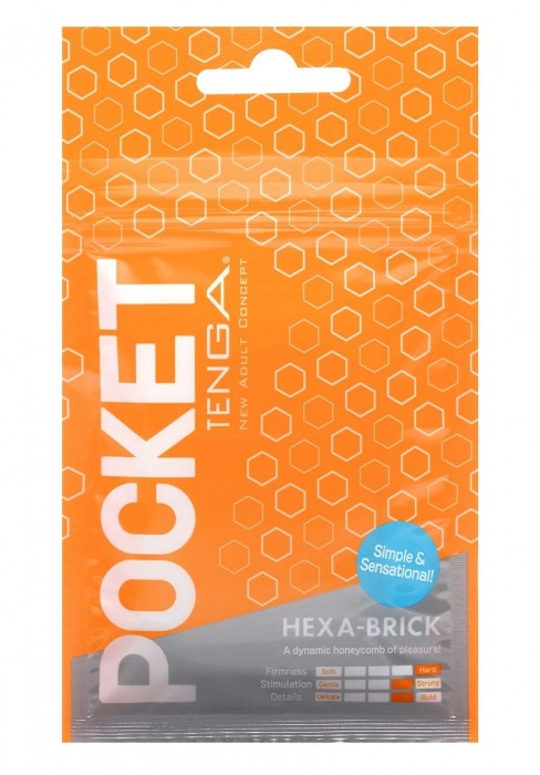 Карманный мастурбатор HEXA-BRICK - Tenga - в Новочебоксарске купить с доставкой