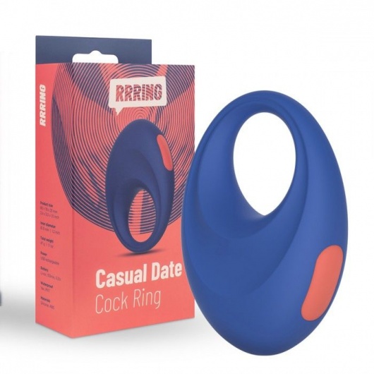 Синее эрекционное кольцо RRRING Casual Date Cock Ring - FeelzToys - в Новочебоксарске купить с доставкой