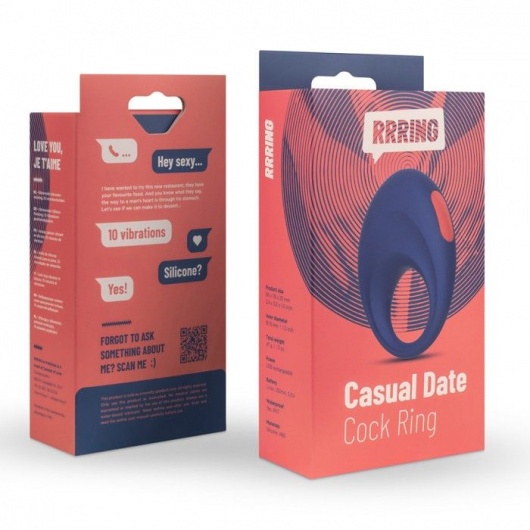 Синее эрекционное кольцо RRRING Casual Date Cock Ring - FeelzToys - в Новочебоксарске купить с доставкой