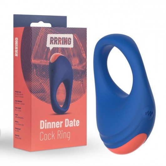 Синее эрекционное кольцо RRRING Dinner Date Cock Ring - FeelzToys - в Новочебоксарске купить с доставкой