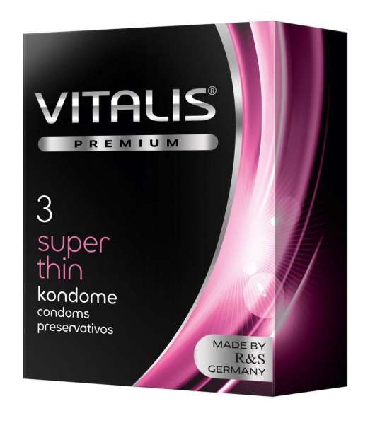 Ультратонкие презервативы VITALIS PREMIUM super thin - 3 шт. - Vitalis - купить с доставкой в Новочебоксарске