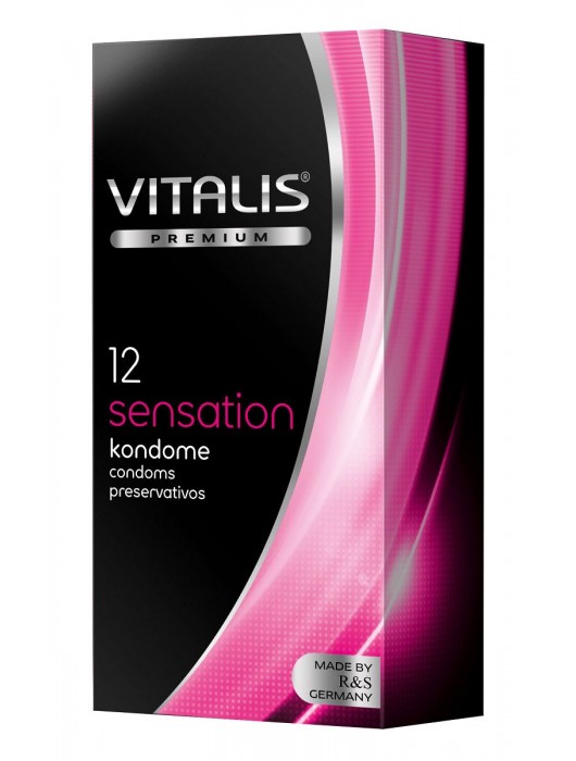 Презервативы VITALIS PREMIUM sensation с пупырышками и кольцами - 12 шт. - Vitalis - купить с доставкой в Новочебоксарске
