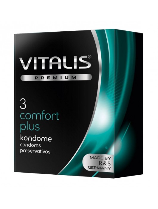 Контурные презервативы VITALIS PREMIUM comfort plus - 3 шт. - Vitalis - купить с доставкой в Новочебоксарске