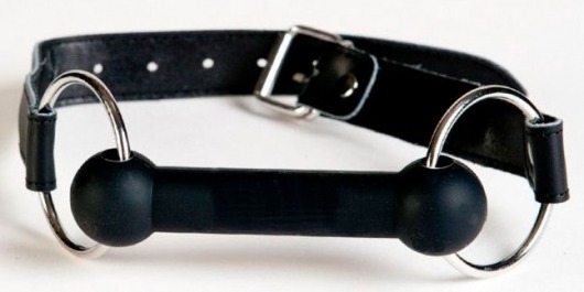 Чёрный кляп-трензель на кожаных ремешках - ToyFa - купить с доставкой в Новочебоксарске