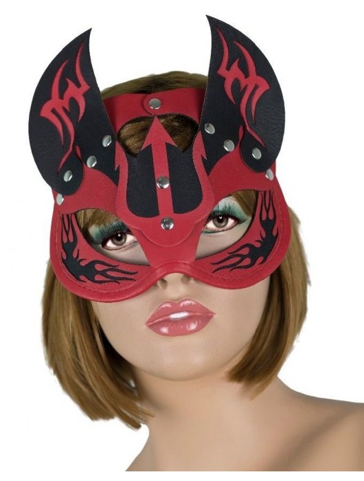 Маска дьяволицы с рожками - LOVETOY (А-Полимер) - купить с доставкой в Новочебоксарске