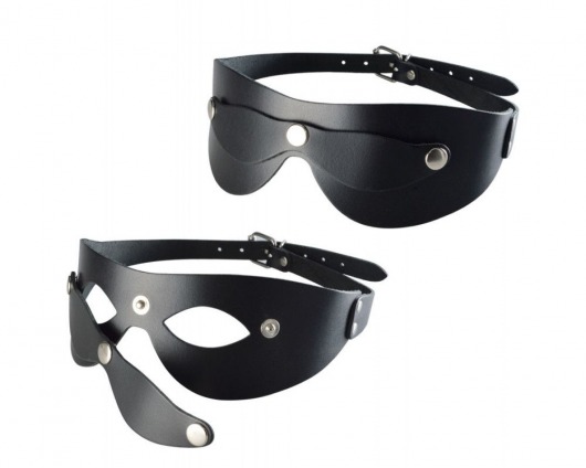 Черная кожаная маска  Новичок - Sitabella - купить с доставкой в Новочебоксарске