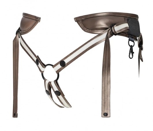 Бронзовый пояс для насадок Desirous Harness - Strap-on-me - купить с доставкой в Новочебоксарске