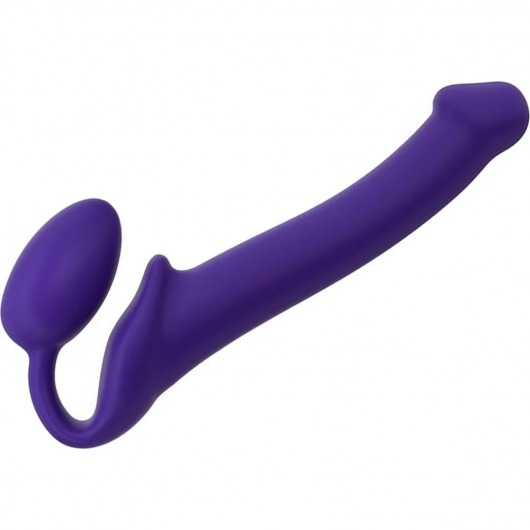 Фиолетовый безремневой страпон Silicone Bendable Strap-On - size M - Strap-on-me - купить с доставкой в Новочебоксарске