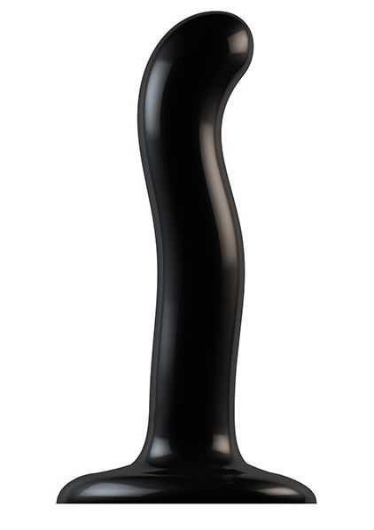 Черный фаллоимитатор-насадка Strap-On-Me P G spot Dildo size S - 16,4 см. - Strap-on-me - купить с доставкой в Новочебоксарске