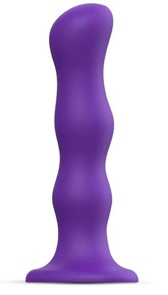Фиолетовая насадка Strap-On-Me Dildo Geisha Balls size M - Strap-on-me - купить с доставкой в Новочебоксарске