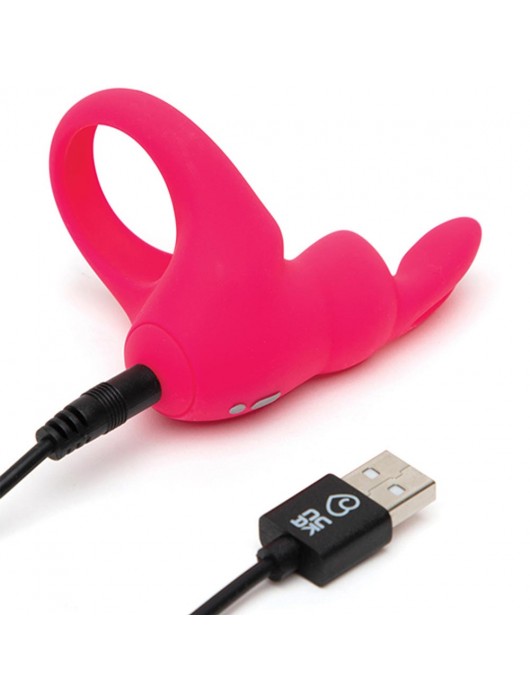 Розовое эрекционное виброкольцо Happy Rabbit Rechargeable Rabbit Cock Ring - Happy Rabbit - в Новочебоксарске купить с доставкой