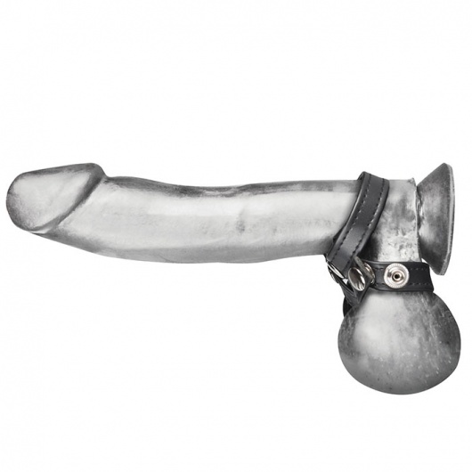 Разделитель мошонки из искусственной кожи на клепках 8 STYLE BALL DIVIDER - BlueLine - купить с доставкой в Новочебоксарске