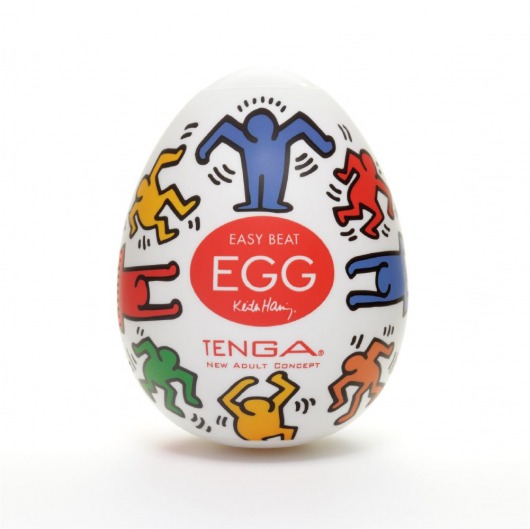 Мастурбатор-яйцо Keith Haring EGG DANCE - Tenga - в Новочебоксарске купить с доставкой