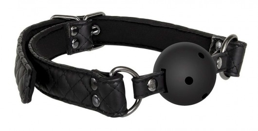 Черный кляп-шарик BALL GAG DIAMOND - Dream Toys - купить с доставкой в Новочебоксарске