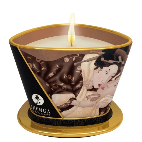 Массажная свеча Intoxicatin Chocolate с ароматом шоколада - 170 мл. - Shunga - купить с доставкой в Новочебоксарске