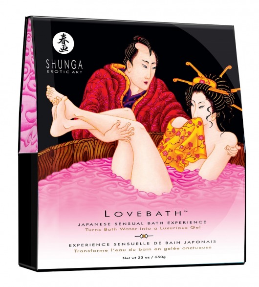 Соль для ванны Lovebath Dragon Fruit, превращающая воду в гель - 650 гр. - Shunga - купить с доставкой в Новочебоксарске