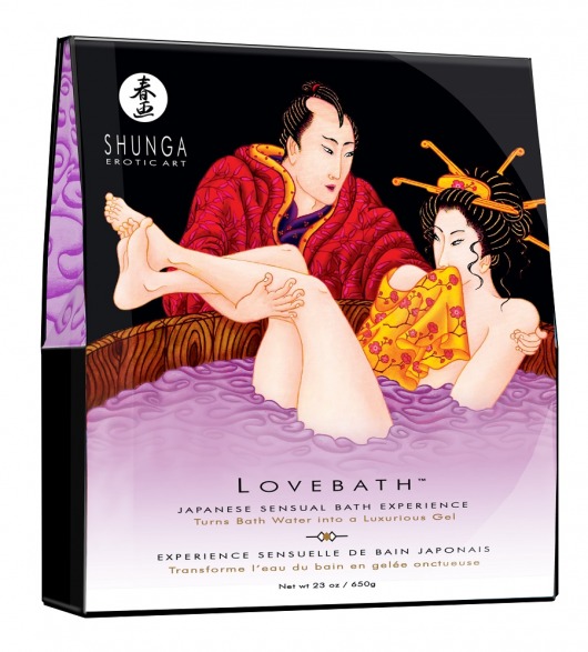 Соль для ванны Lovebath Sensual lotus, превращающая воду в гель - 650 гр. - Shunga - купить с доставкой в Новочебоксарске