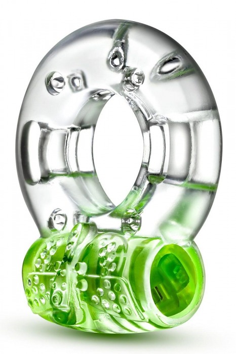 Зеленое эрекционное виброкольцо Arouser Vibrating C-Ring - Blush Novelties - в Новочебоксарске купить с доставкой