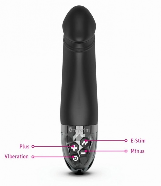 Черный вибратор с электростимуляцией Real Deal Neal - 16,5 см. - MyStim - купить с доставкой в Новочебоксарске