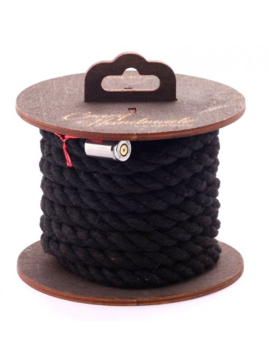 Черная хлопковая веревка для бондажа на катушке - 3 м. - Crazy Handmade - купить с доставкой в Новочебоксарске