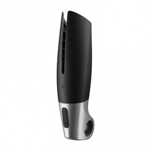 Черный мастурбатор с вибрацией Power Masturbator - Satisfyer - в Новочебоксарске купить с доставкой
