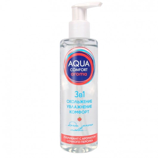 Гель-лубрикант на водной основе Aqua Comfort Aroma с ароматом персика - 195 гр. - Биоритм - купить с доставкой в Новочебоксарске