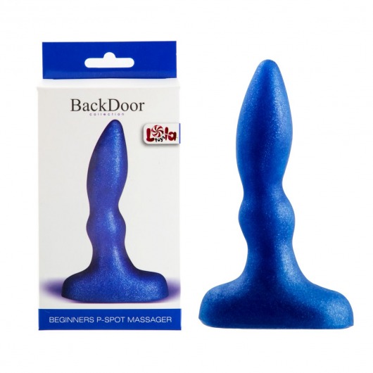 Синий анальный стимулятор Beginners p-spot massager - 11 см. - Lola Games - в Новочебоксарске купить с доставкой