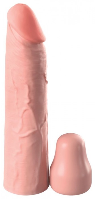 Телесная насадка-удлинитель 1 Inch Silicone X-tension - 17,8 см. - Pipedream - в Новочебоксарске купить с доставкой