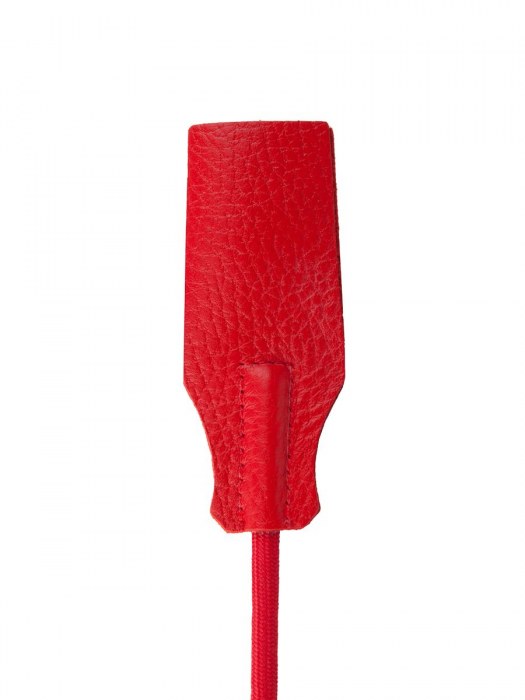 Красный стек с кожаной ручкой - 70 см. - Sitabella - купить с доставкой в Новочебоксарске