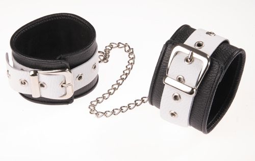 Черно-белые оковы на ноги - Sitabella - купить с доставкой в Новочебоксарске